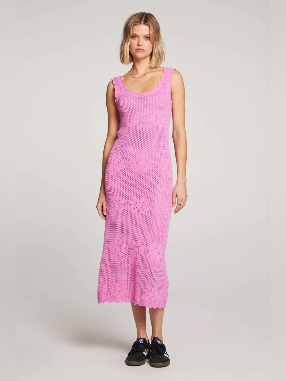 Saltwater Luxe Pink Cotton Knit Dress Size M